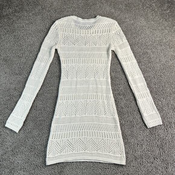 rag & bone Renee Mini Dress Womens Extra Small Ivory Crochet Cotton Blend Ladies - Picture 6 of 10